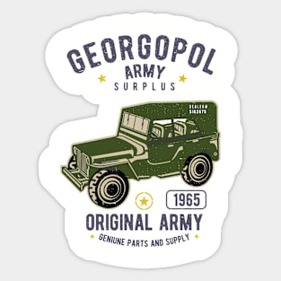 Geogopol Army Surplus Sticker